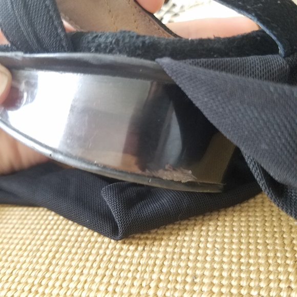 Black Suede Tie Up Smoky Heels - Picture 12 of 15